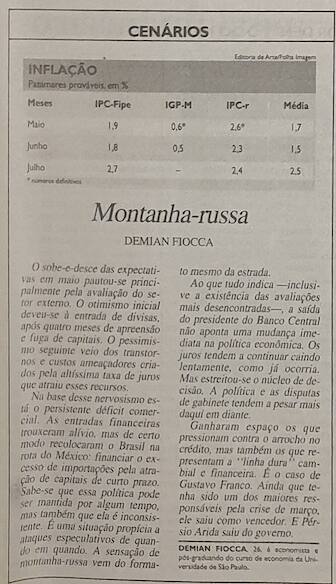 Demian Fiocca coluna Folha de São Paulo